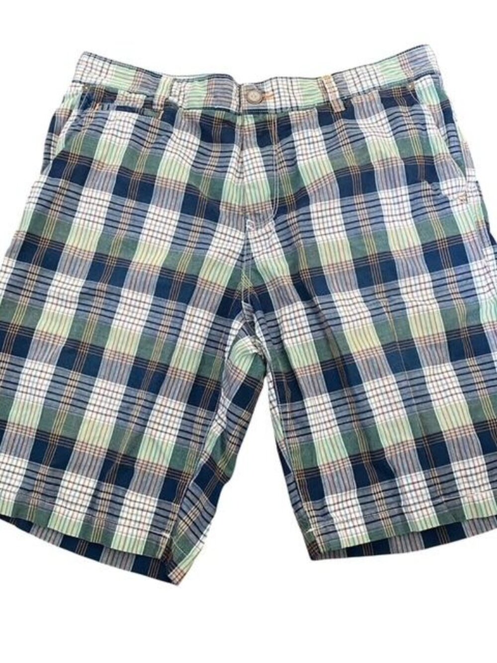 Tommy Bahama Make Life One Long Weekend Blue Green Plaid Shorts Mens 36